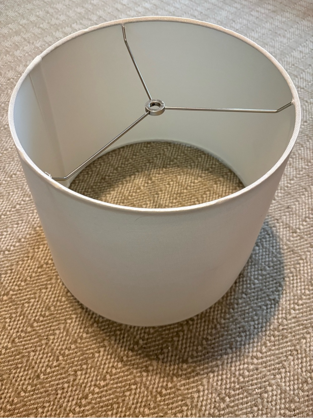 White Drum Lamp Shade - Neutral Fabric Shade for Any Lamp
